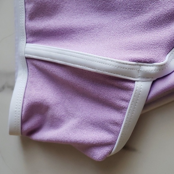 Kona Sol™ Purple Terry Textured Solid High Waist High Leg Bikini Bottom Size M # - Picture 6 of 7